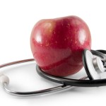 Apple and stethoscope