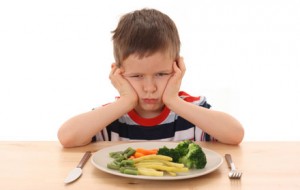 Child resists eating vegetables
