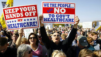 Health care reform opposition protesters