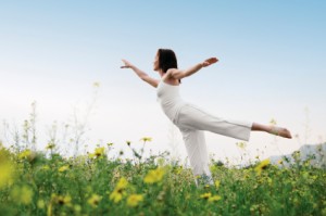 Healthy lifestyles yoga pose