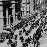 Horse carriage traffic Easter parade