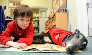 Listening dog helps children read