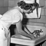 Nurse washing hands