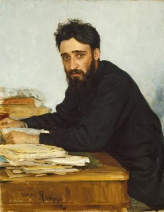 Portrait of Garshin by Ilya Efimovich Repin