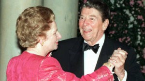 Reagan and Thatcher dance